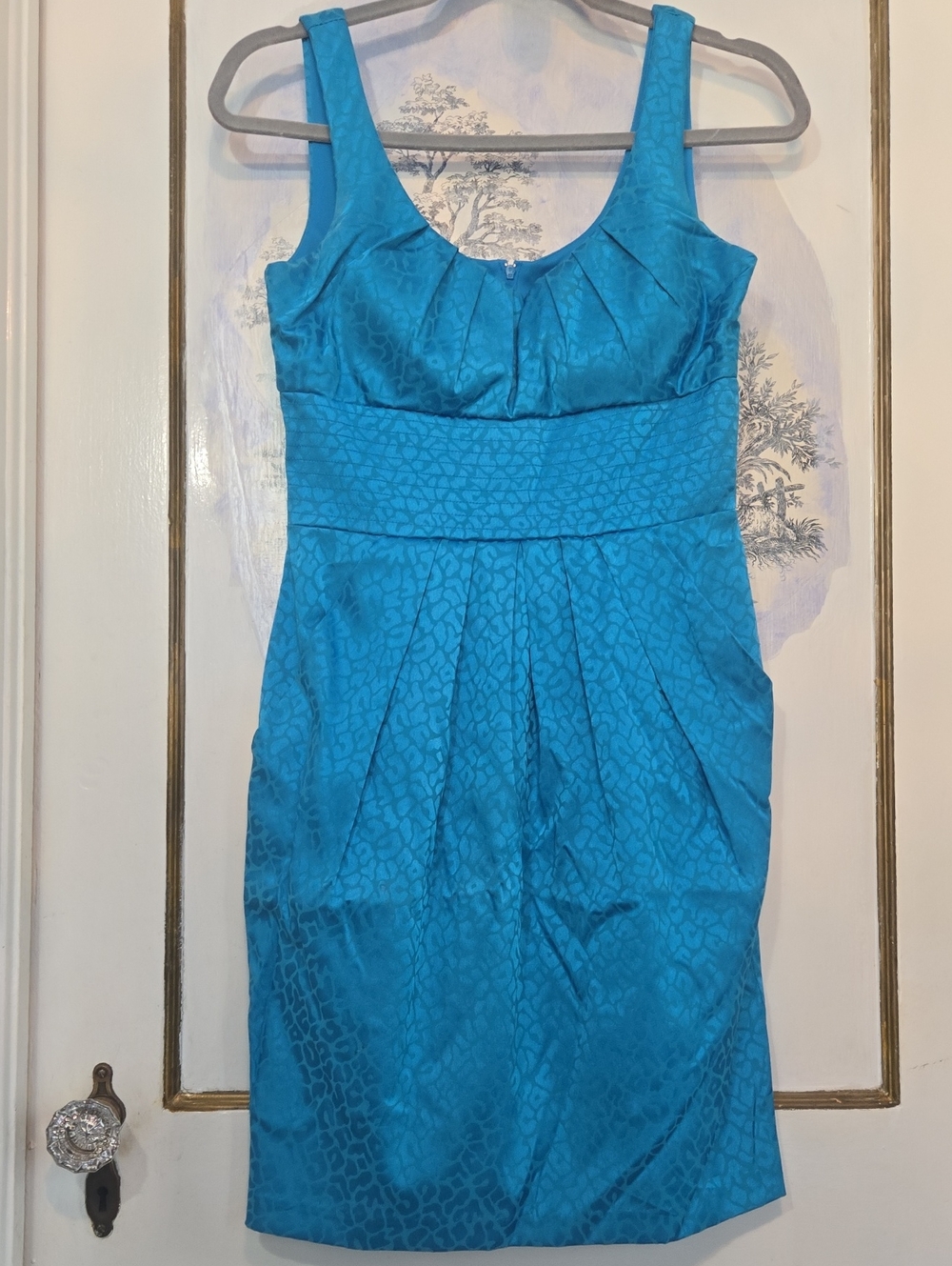 B Darlin Turquoise Blue Sleeveless Sheath Dress